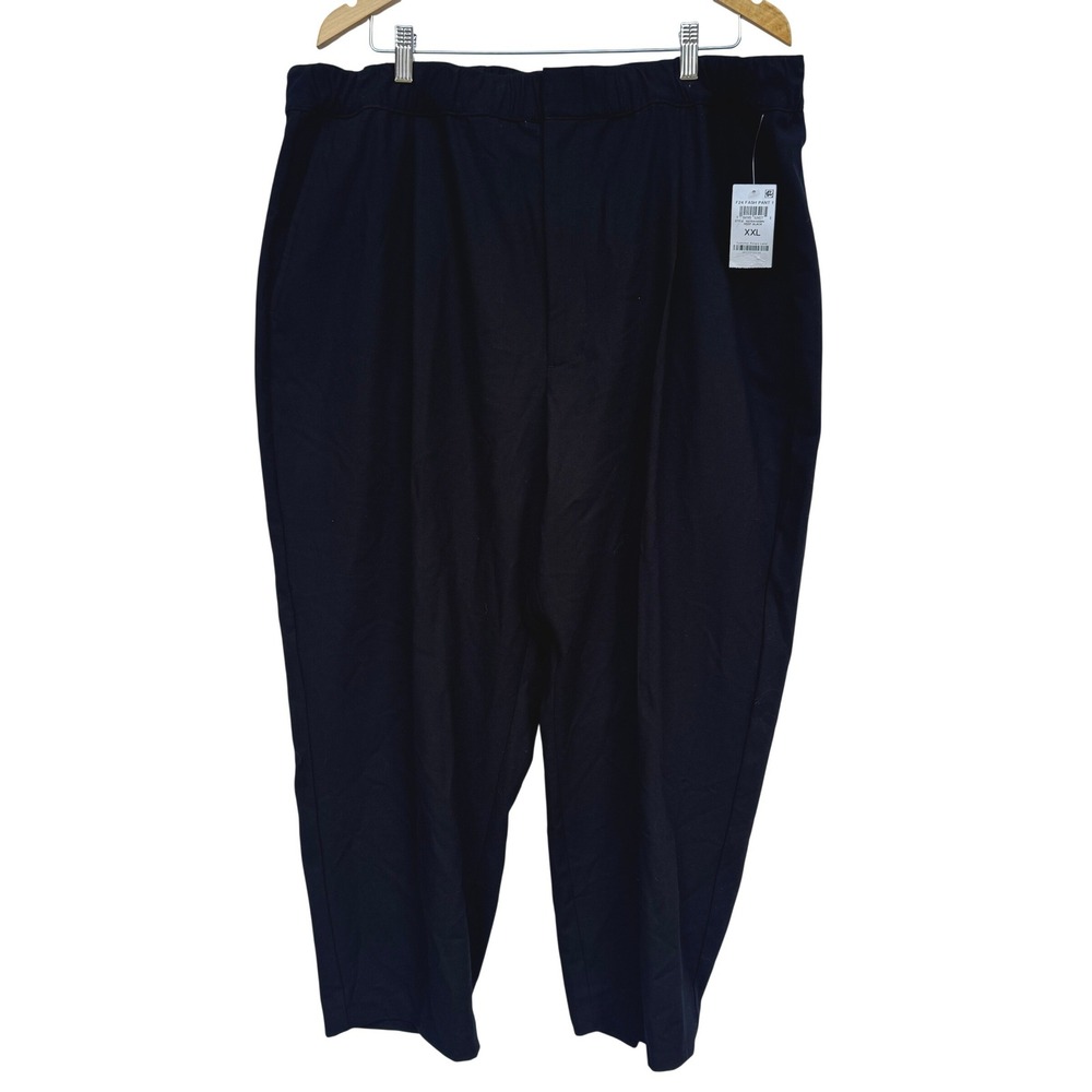Mode of One Mens‎ Relaxed-Fit Trousers Deep Black XXL 100194445MN FA24 New
